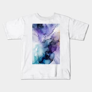 Pretty Purple - Abstract Alcohol Ink Art Kids T-Shirt